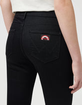 Damskie Spodnie Dzwony Jeansowe Wrangler Flare Black 112375181